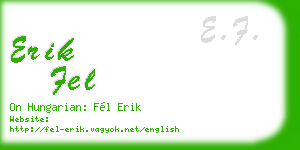 erik fel business card