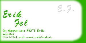 erik fel business card